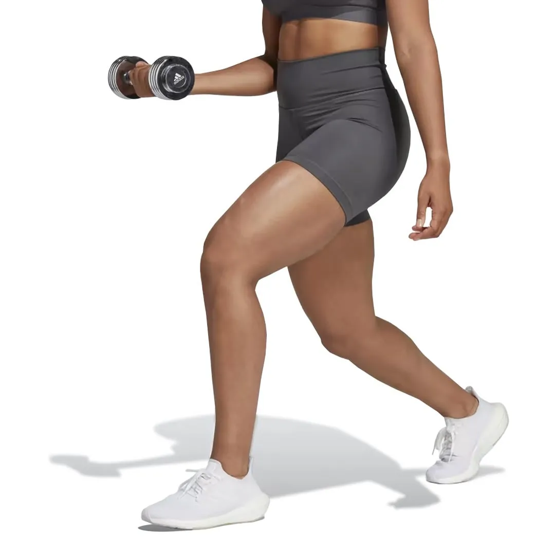adidas - Damen Optime Hyperbright Trainingsshorts mit hoher Taille (IL6612)