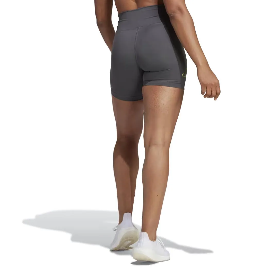adidas - Damen Optime Hyperbright Trainingsshorts mit hoher Taille (IL6612)
