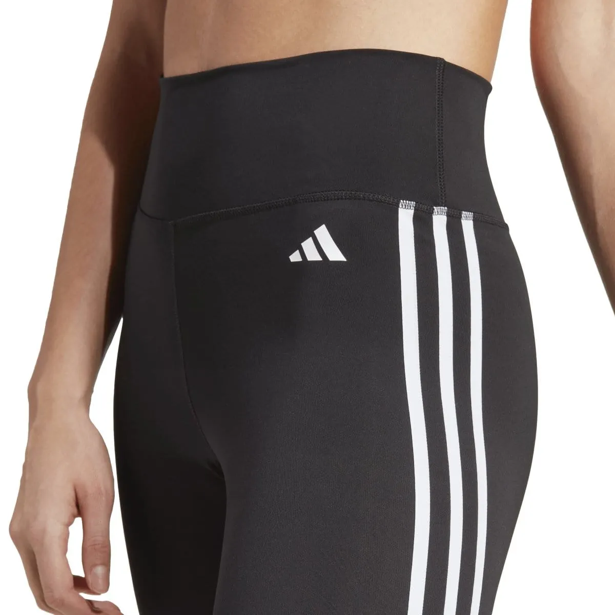 ADIDAS DAMEN TRAIN ESSENTIALS 3-STRIPEN HOCHTAILLIERTE 7/8 SCHWARZE LEGGINGS