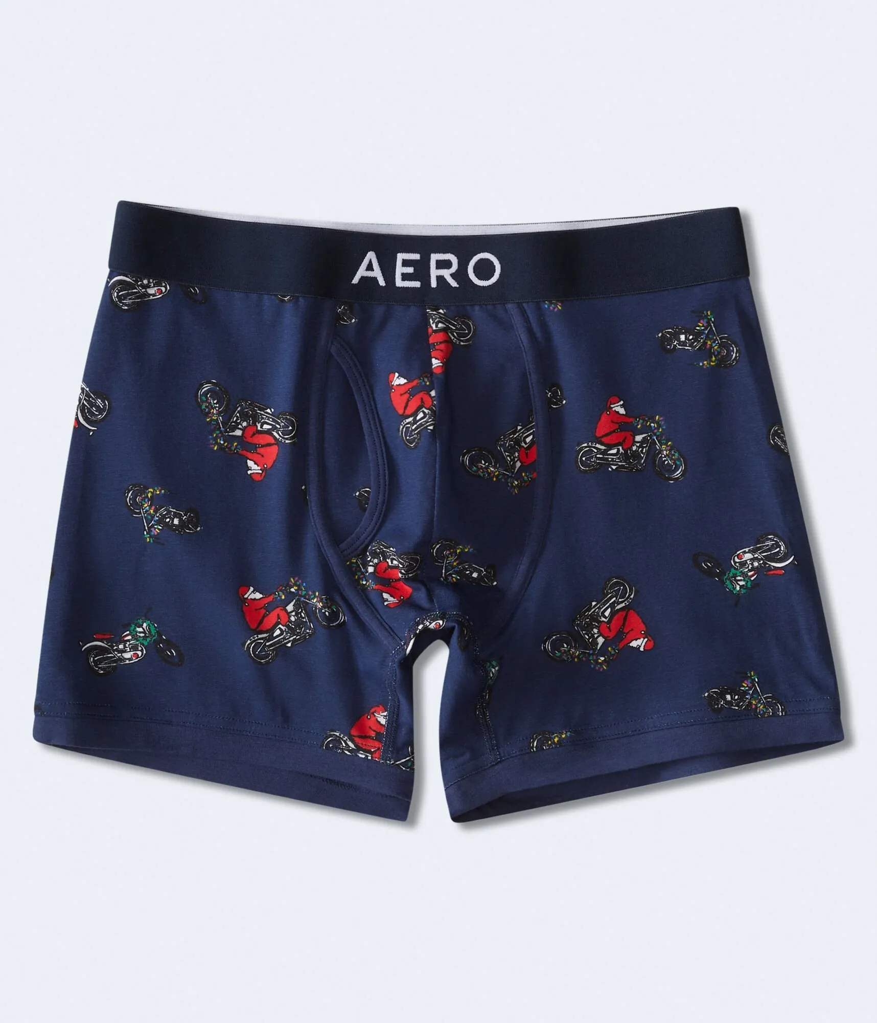 Aeropostale Herren Motorrad Santa Strick-Boxershorts - Marineblau - Größe XL - Baumwolle - Teen Mode & Bekleidung Kadettenblau Aeropostale