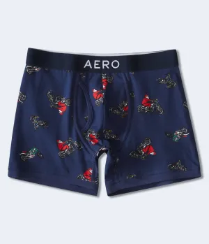 Aeropostale Mens' Motorcycle Santa Knit Boxer Briefs - Navy Blue - Size XL - Cotton - Teen Fashion & Clothing Cadet Navy Aeropostale