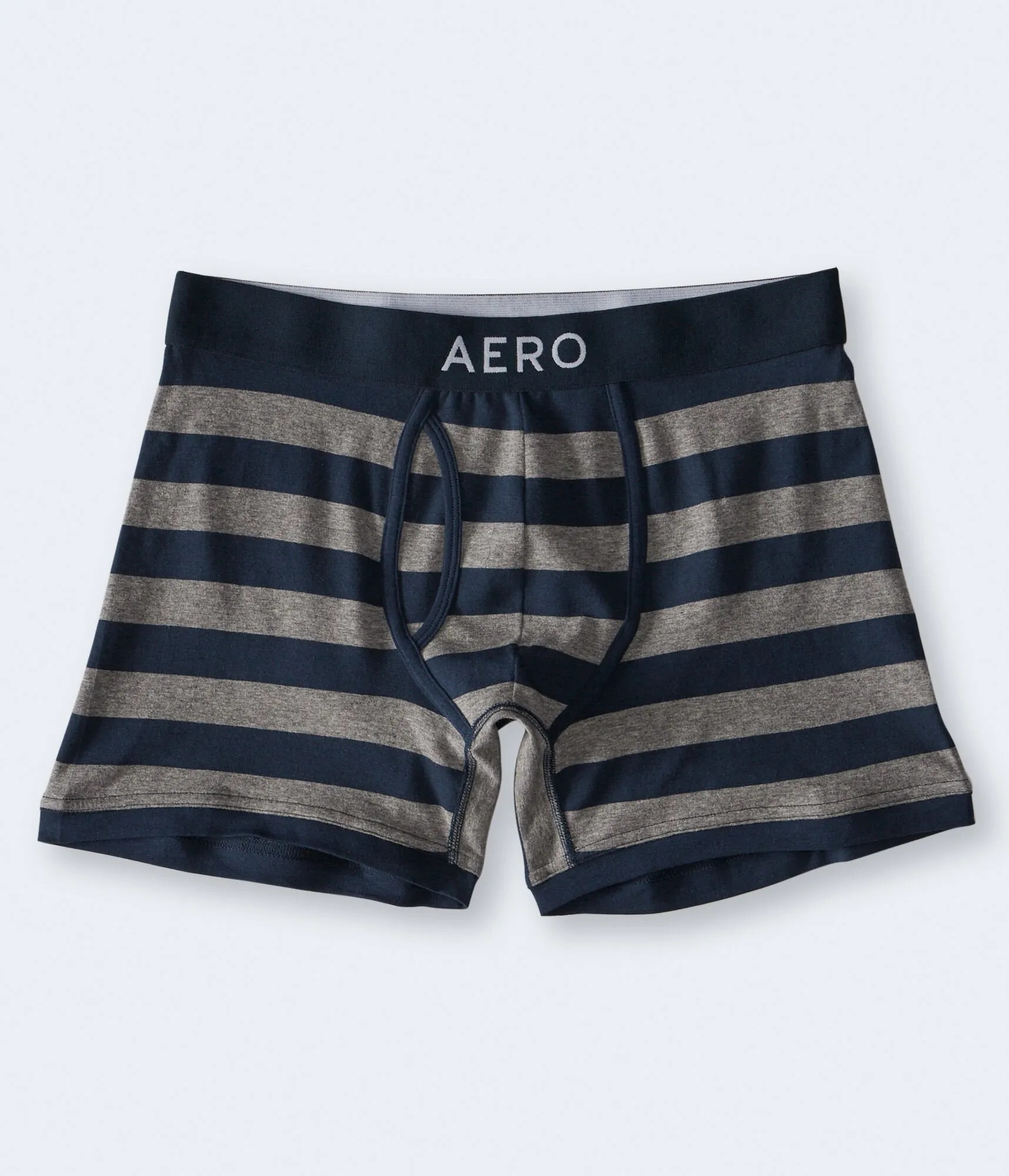 Aeropostale Herren Rugby-Streifen Boxershorts - Grau - Größe XS - Baumwolle - Teen Mode & Bekleidung Med Hthr Grau Aeropostale