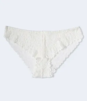 Aeropostale Damen Blumen-Spitzen Cheeky - - Größe XL - Nylon - Teen Mode & Kleidung Creme Aeropostale