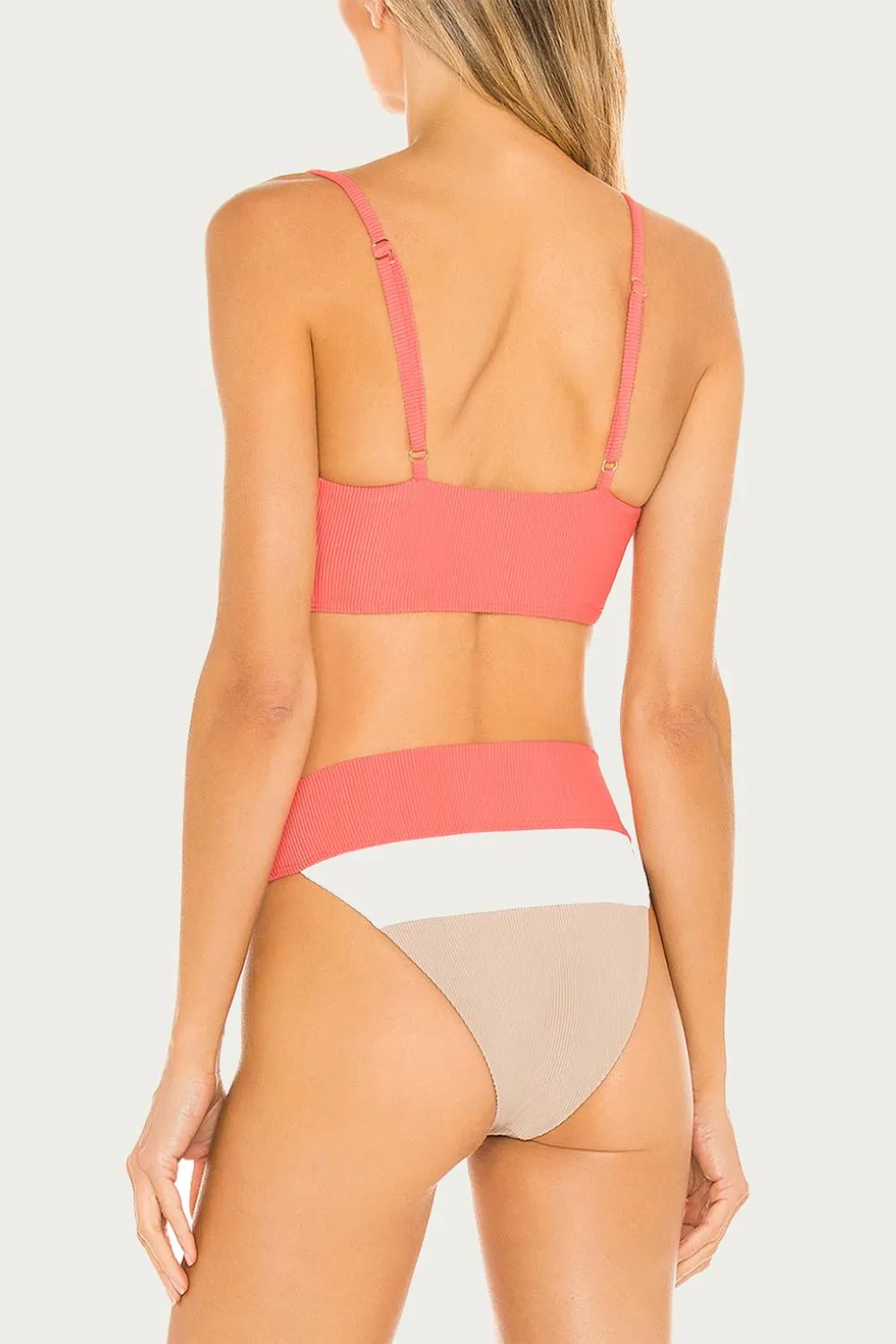 Alexis Bottom In Coral Colorblock