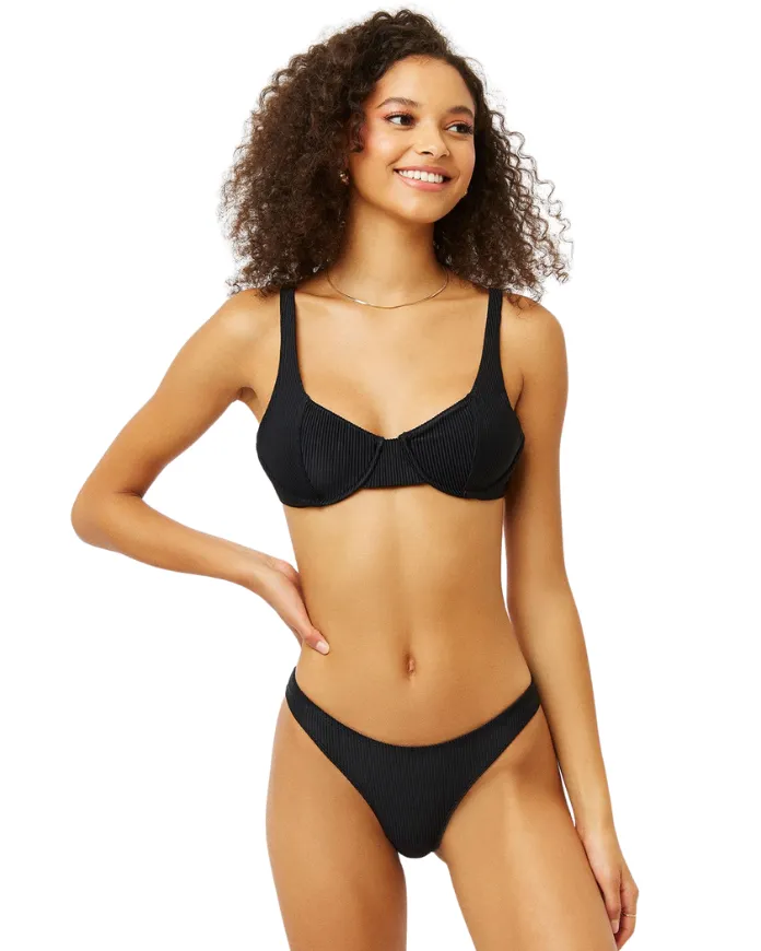 Anna Underwire Rippen-Bikini-Oberteil