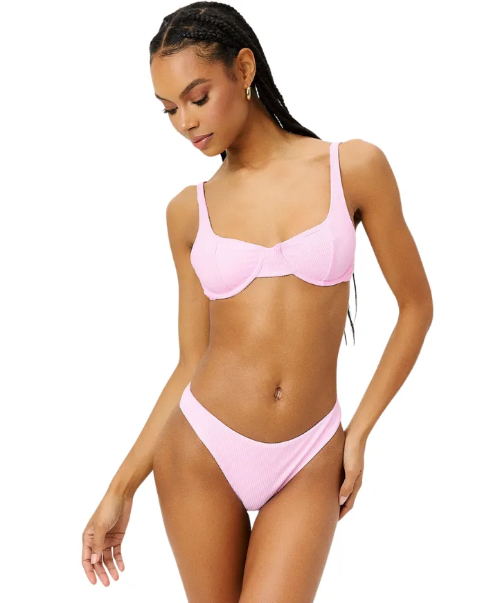 Anna Underwire Rippen-Bikini-Oberteil
