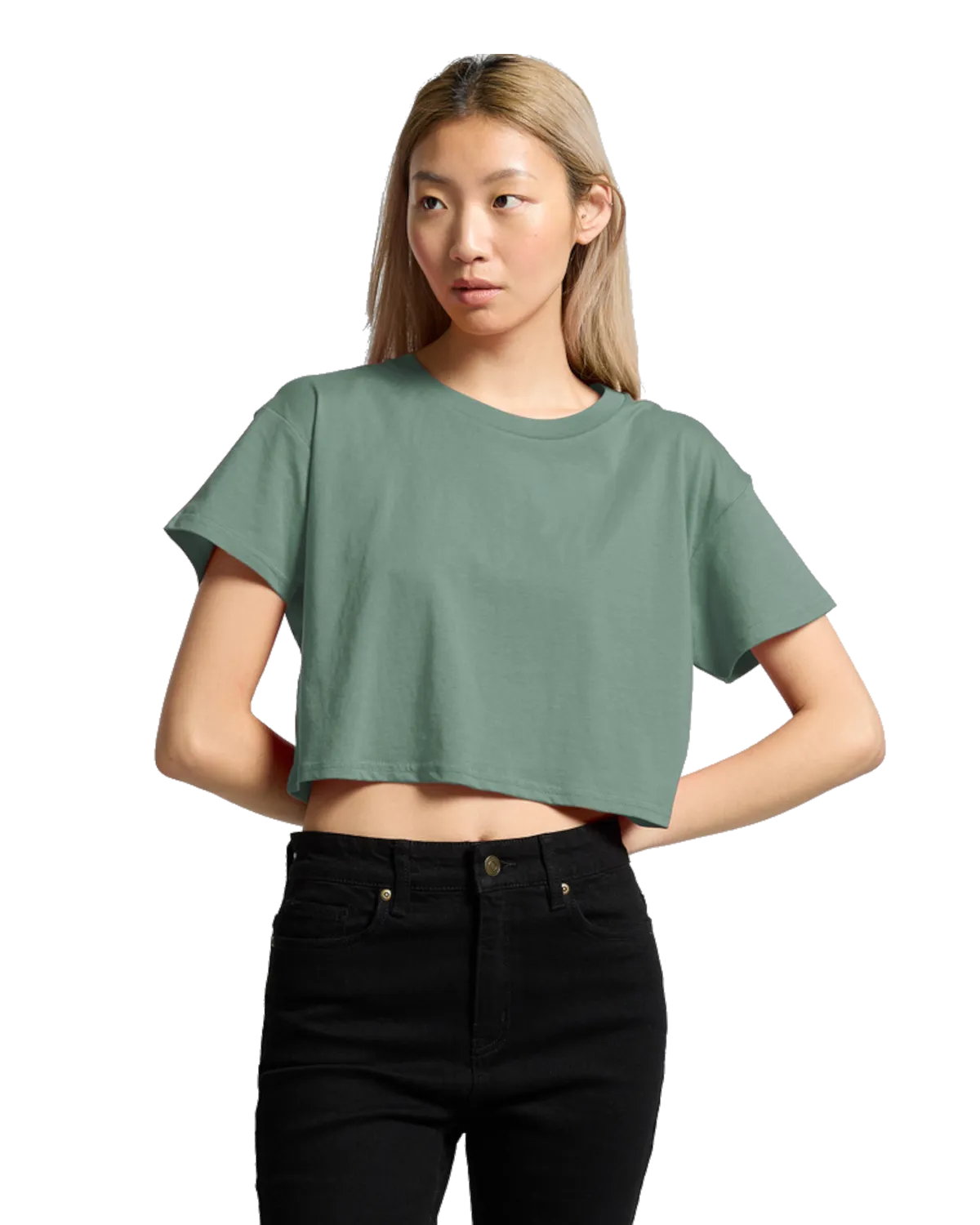 AS Colour Crop T-Shirt in Mineral
