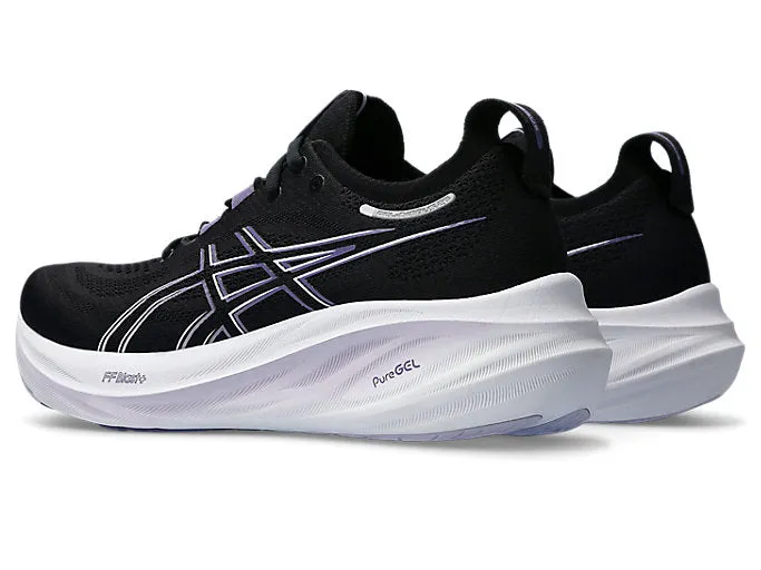 Asics Damen Gel Nimbus 26 - Schwarz/Staubiges Lila (1012B601-003) Asics Laufschuhe