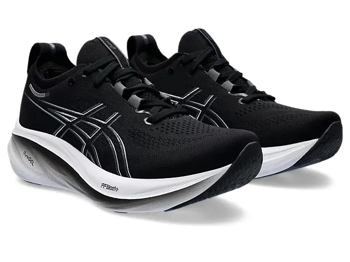 Asics Damen Gel Nimbus 26 Wide - Schwarz/Graphitgrau (1012B602-001) Asics Laufschuhe