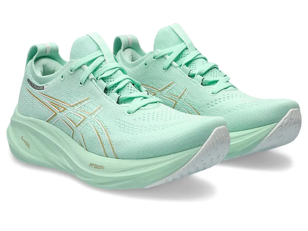 Asics Damen Gel Nimbus 26 Wide - Mint Tint/Pale Mint (1012B602-300) Asics Laufschuhe