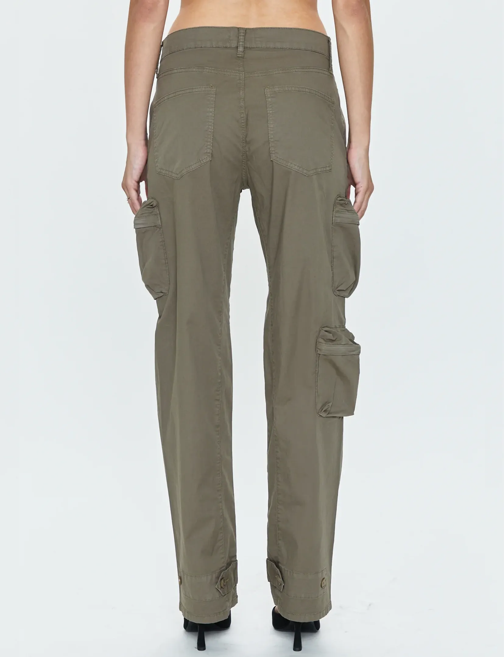 Bobbie Utility Mid Rise Loose Straight Cargo, Dunkeloliv Kleidung_pistola