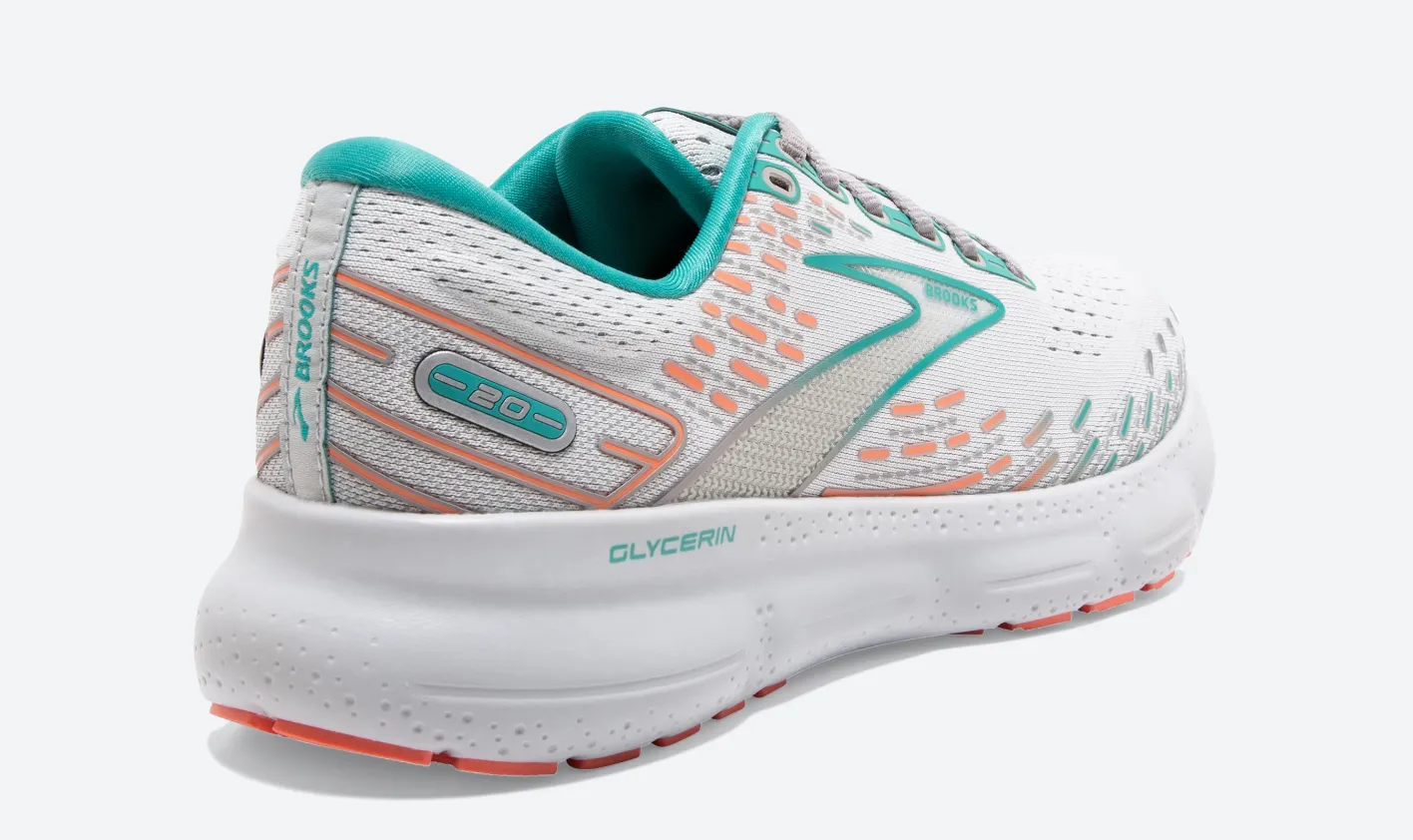 Brooks Damen Glycerin 20 Weit - Auster/Latigo Bay/Koralle (1203691D061) Brooks
