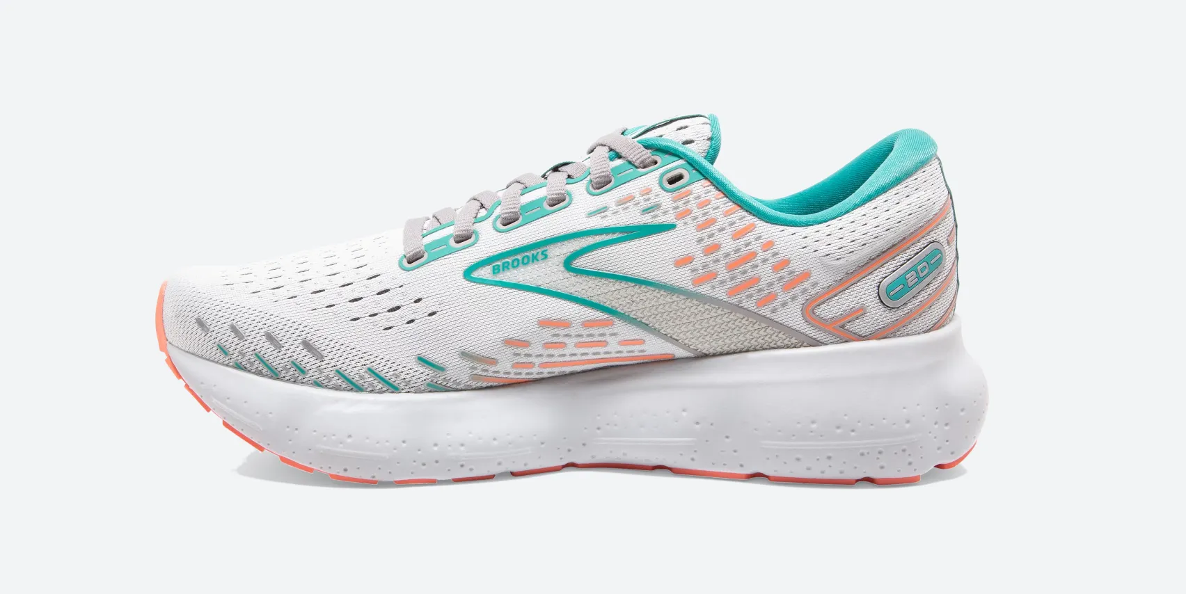 Brooks Damen Glycerin 20 Weit - Auster/Latigo Bay/Koralle (1203691D061) Brooks