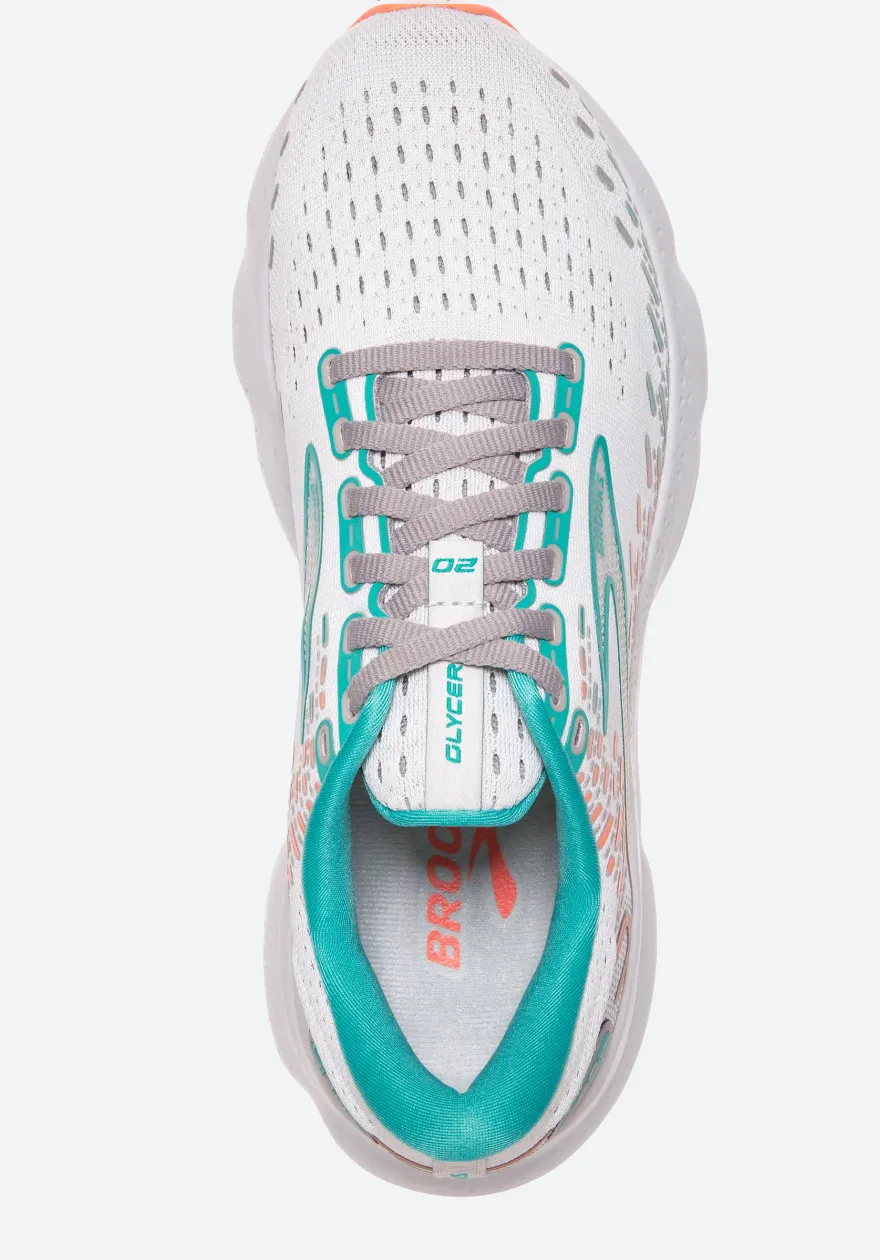Brooks Damen Glycerin 20 Weit - Auster/Latigo Bay/Koralle (1203691D061) Brooks