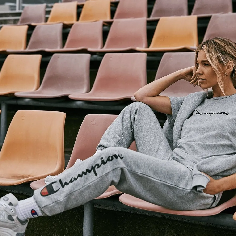 CHAMPION DAMEN SCRIPT HOCHTASTEN GRAUE JOGGINGHOSE