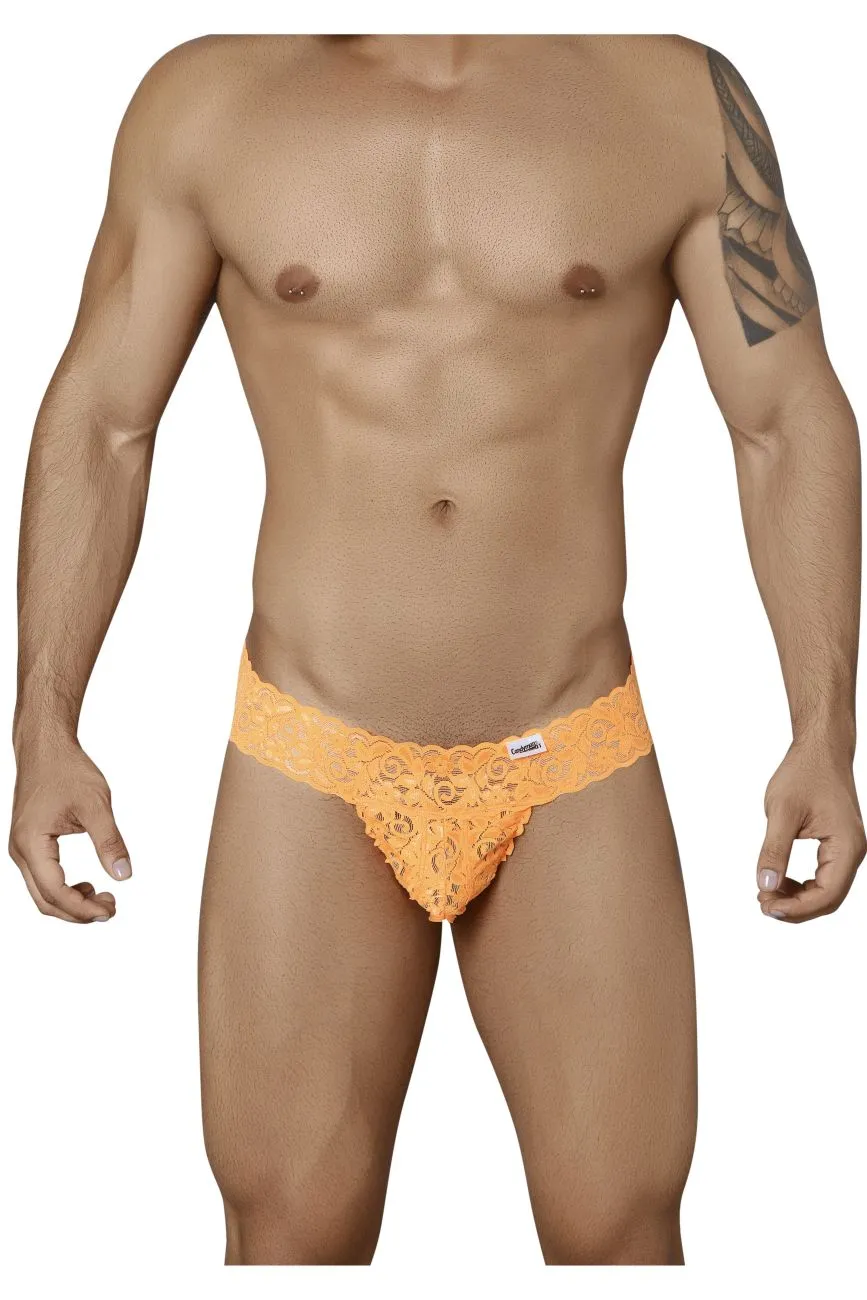 Bekleidung_Candyman_Herrenunterwäsche CandyMan 99315X Guck-Guck-Spitzen-Tangas Farbe Knallorange