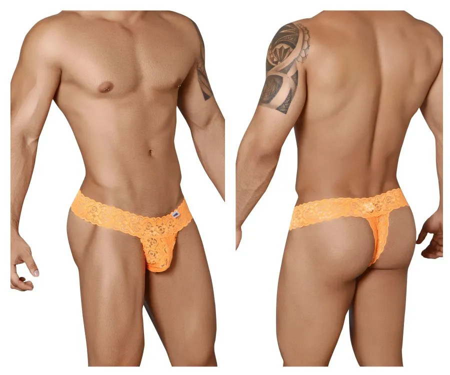 Bekleidung_Candyman_Herrenunterwäsche CandyMan 99315X Guck-Guck-Spitzen-Tangas Farbe Knallorange