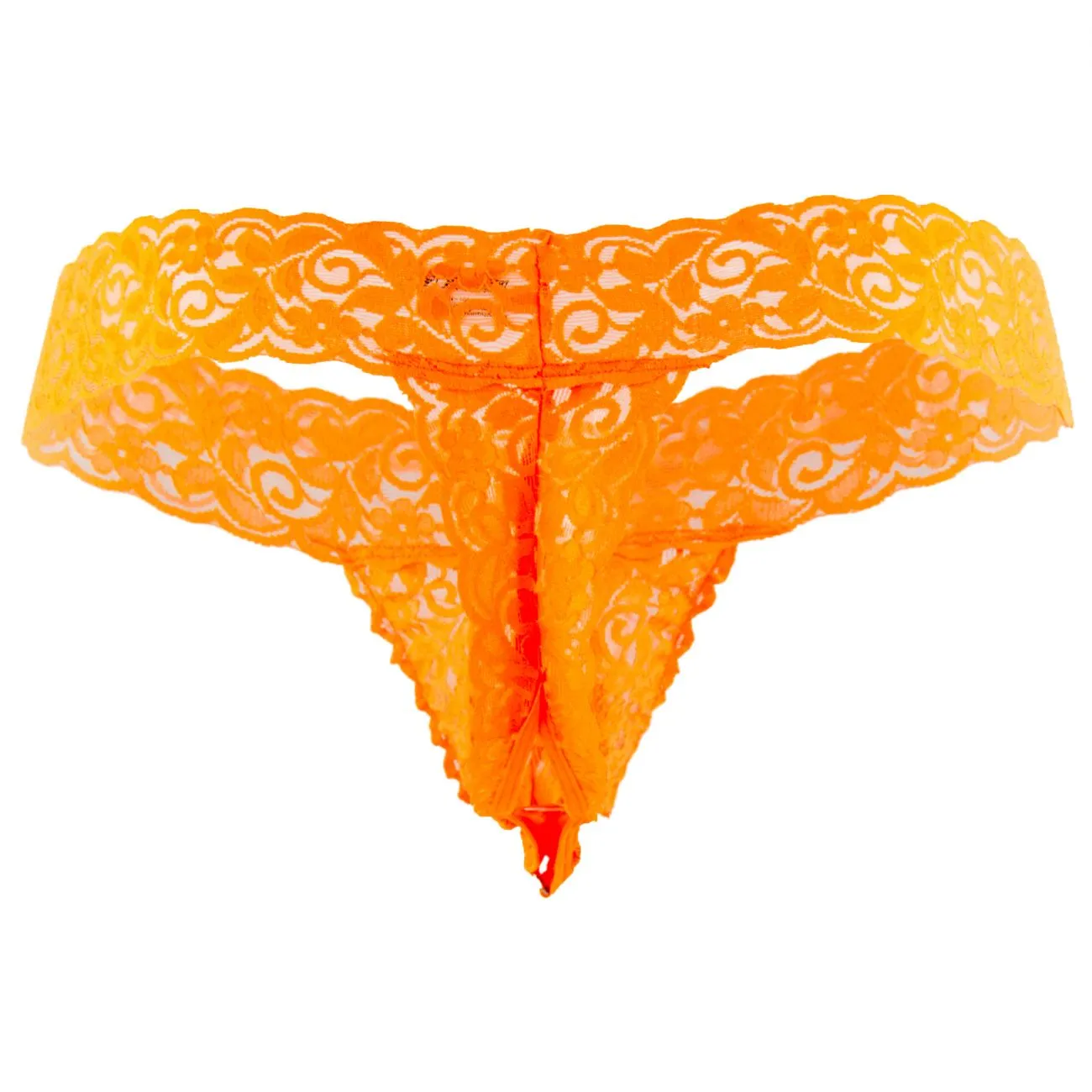 Bekleidung_Candyman_Herrenunterwäsche CandyMan 99315X Guck-Guck-Spitzen-Tangas Farbe Knallorange
