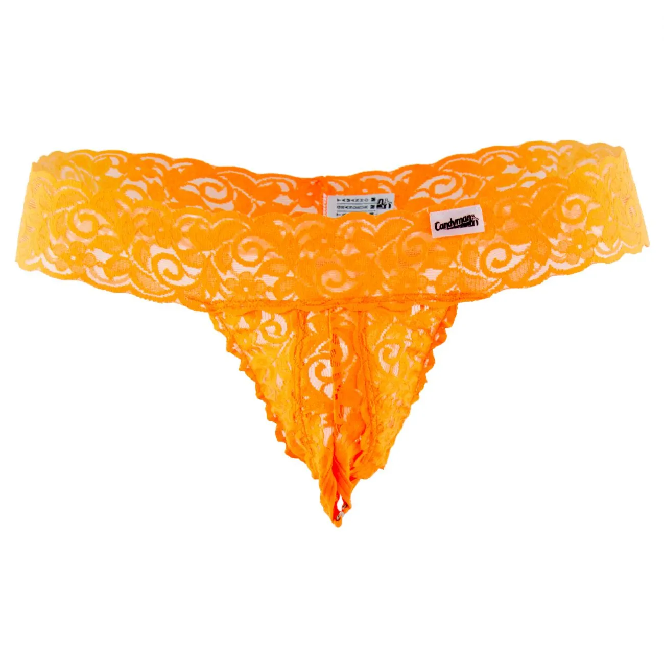 Bekleidung_Candyman_Herrenunterwäsche CandyMan 99315X Guck-Guck-Spitzen-Tangas Farbe Knallorange