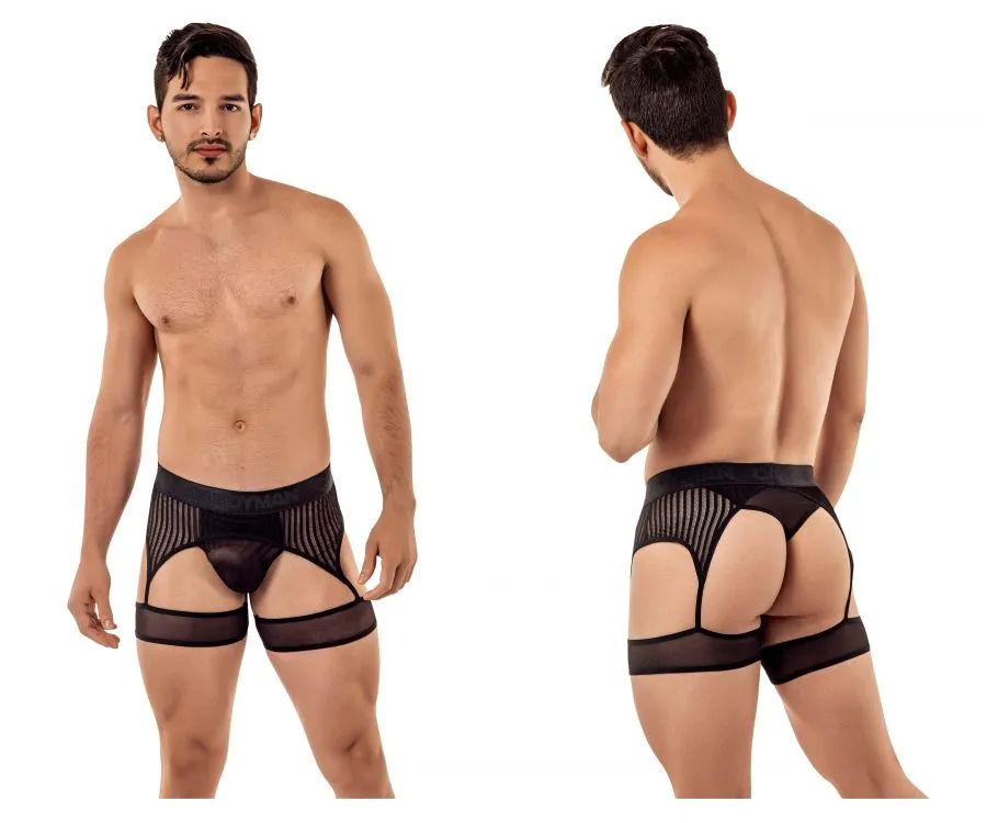 Bekleidung_Candyman_Herrenunterwäsche CandyMan 99403 Streifen Gaterbelt Tangas Farbe Schwarz