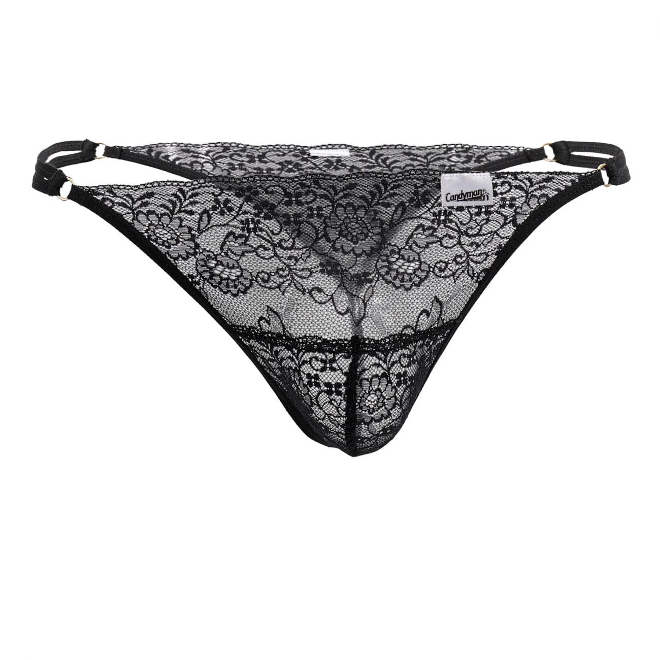Bekleidung_Candyman_Herrenunterwäsche CandyMan 99421 Spitzen-G-String Tangas Farbe Schwarz
