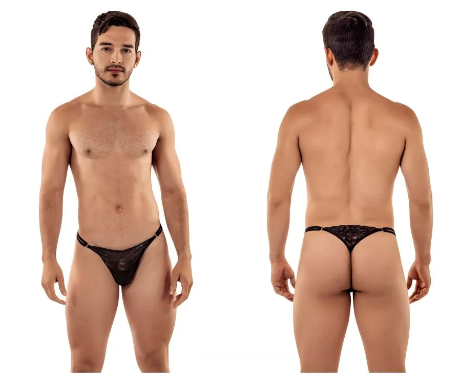Bekleidung_Candyman_Herrenunterwäsche CandyMan 99421 Spitzen-G-String Tangas Farbe Schwarz