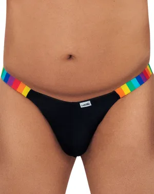Bekleidung_Candyman_Herrenunterwäsche Candyman 99536x Bikini-Jockstrap Schwarz Gestreift