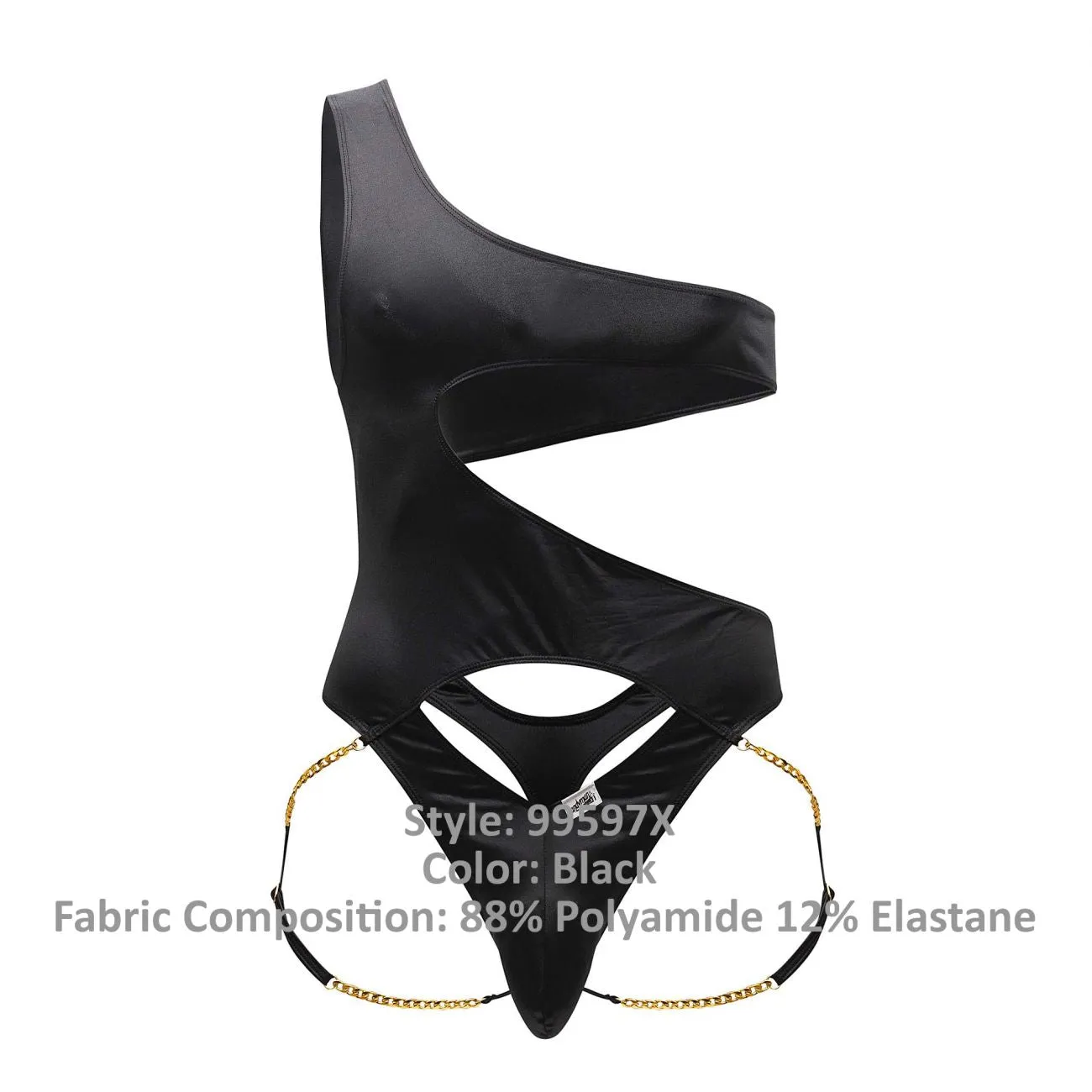 Bekleidung_Candyman_Herrenunterwäsche CandyMan 99597X Ein-Schulter-Body Farbe Schwarz