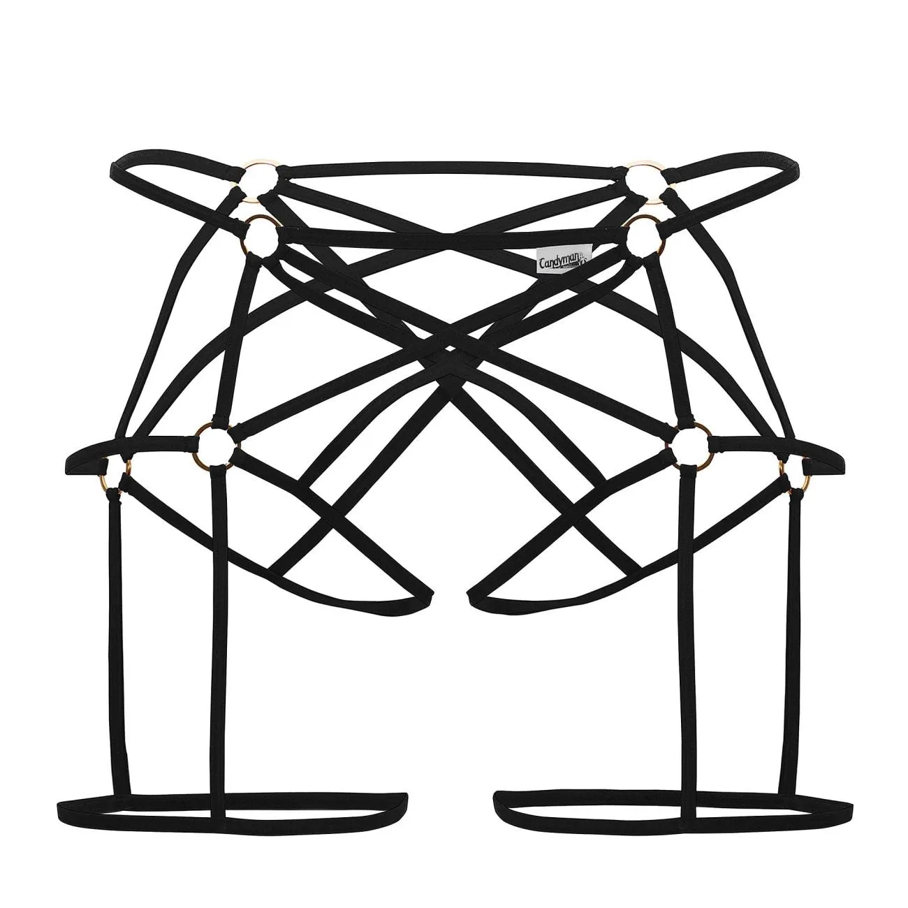 Bekleidung_Candyman_Herrenunterwäsche CandyMan 99646 Cage Jockstrap Farbe Schwarz