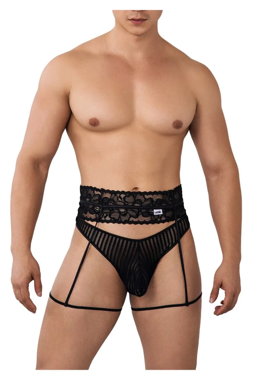 Bekleidung_Candyman_Herrenunterwäsche CandyMan 99648 Strumpfhalter-Tangas Farbe Schwarz