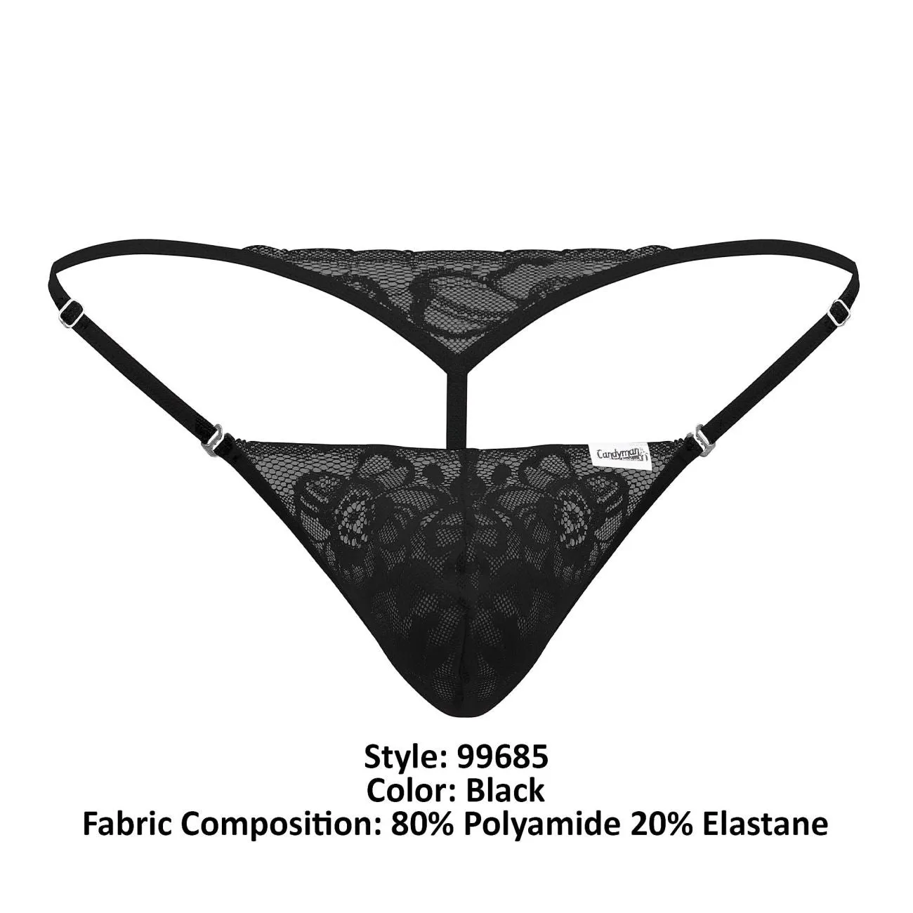 Bekleidung_Candyman_Herrenunterwäsche CandyMan 99685 Spitzen-Tangas Farbe Schwarz