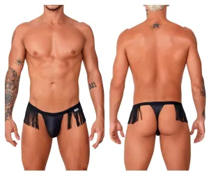 Clothing_Candyman_Mens Underwear CandyMan 99754 Fringe Thongs Color Black