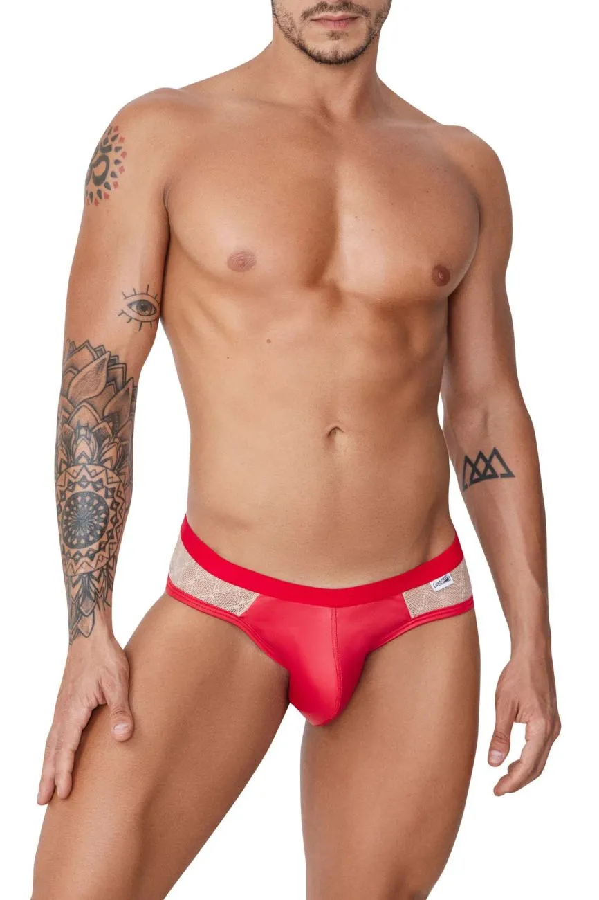 Bekleidung_Candyman_Herrenunterwäsche CandyMan 99763 Spitzen-Jockstrap Farbe Nude-Rot