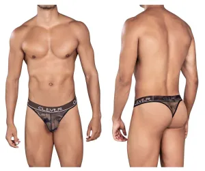 Clothing_Clever_Mens Underwear Clever 0919 Nation Star Thongs Color Brown