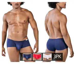 Clothing_Clever_Mens Underwear Clever 229949 3PK Autralian Latin Trunks Color Red-Blue-White