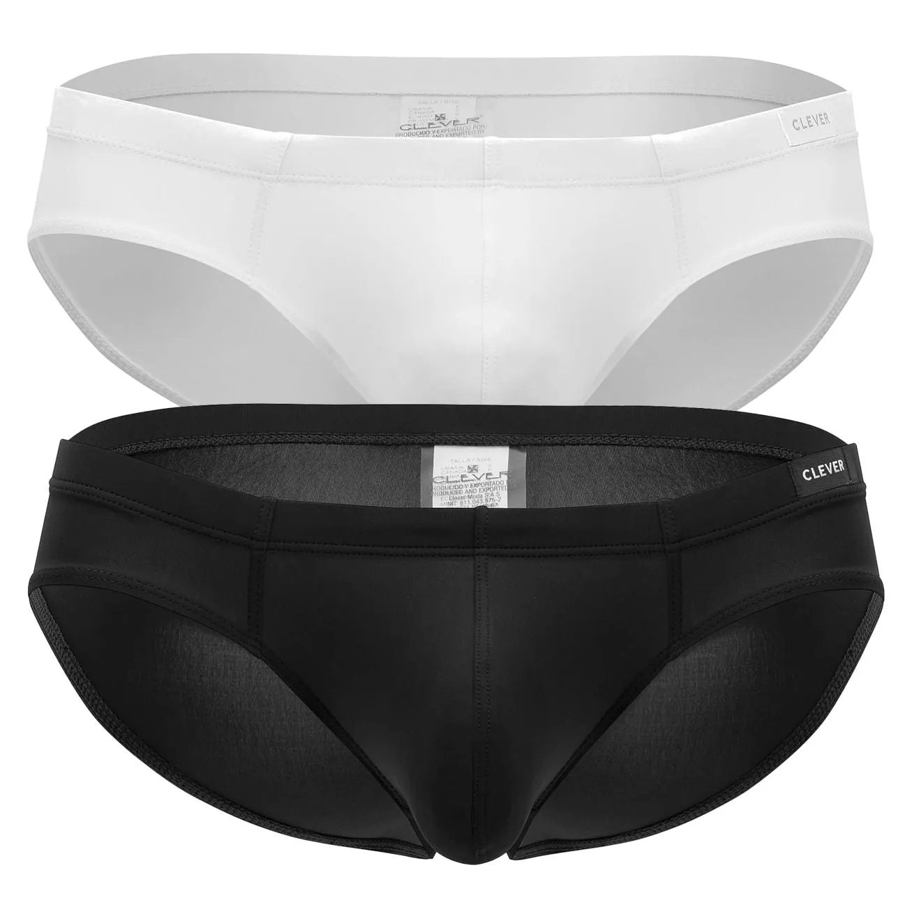 Clever Herrenunterwäsche Clever 519940 2er Pack Australische Slips Farbe Schwarz-Weiß