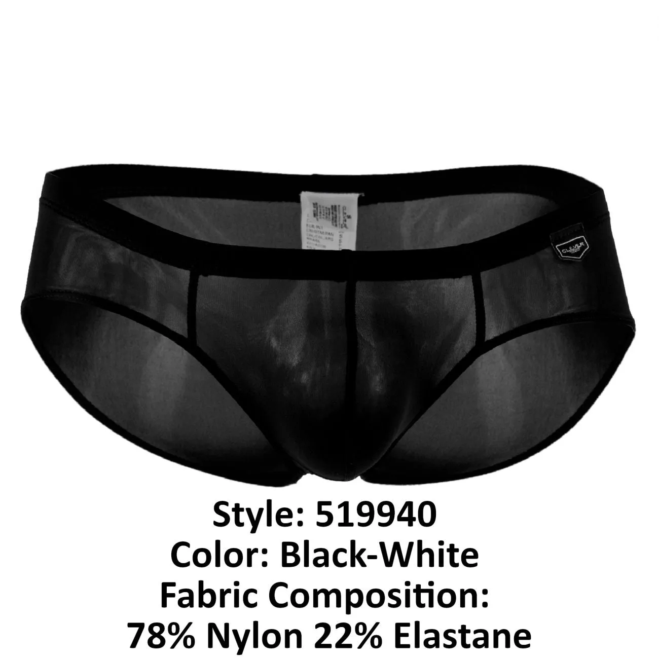Clever Herrenunterwäsche Clever 519940 2er Pack Australische Slips Farbe Schwarz-Weiß