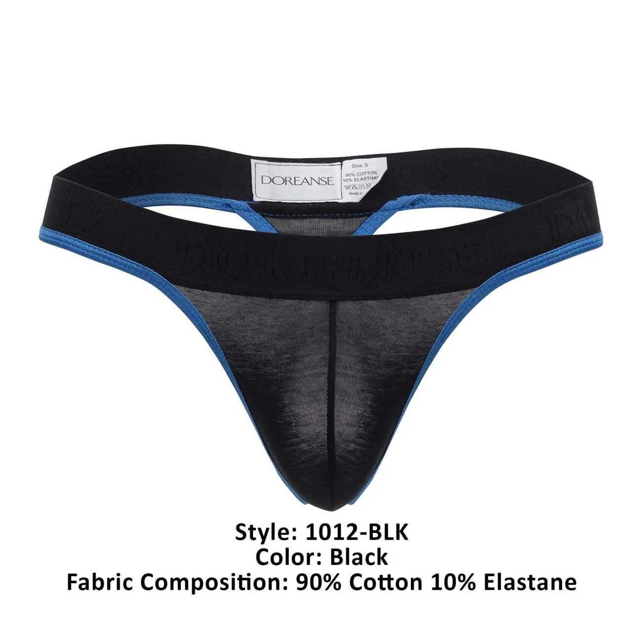 Bekleidung_Doreanse_Herrenunterwäsche Doreanse 1012-BLK Borderline Tangas Farbe Schwarz