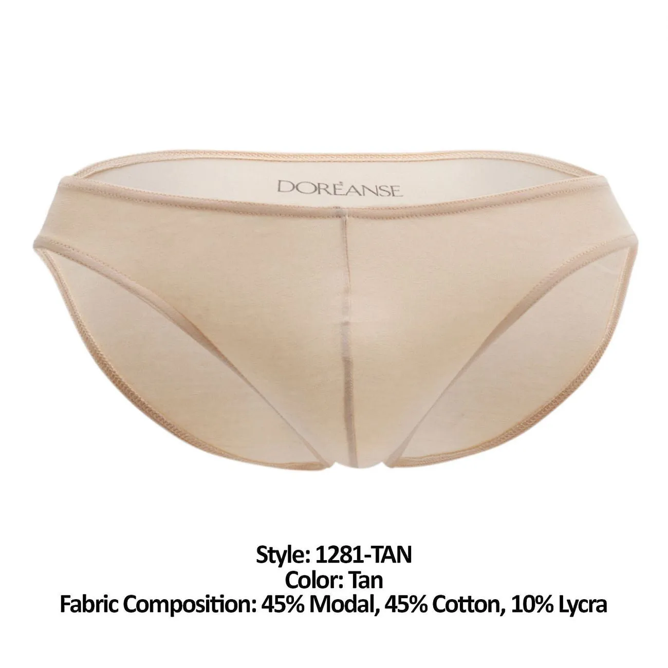 Bekleidung_Doreanse_Herrenunterwäsche Doreanse 1281-BEIGE Bequeme Bikini-Slip Farbe Beige