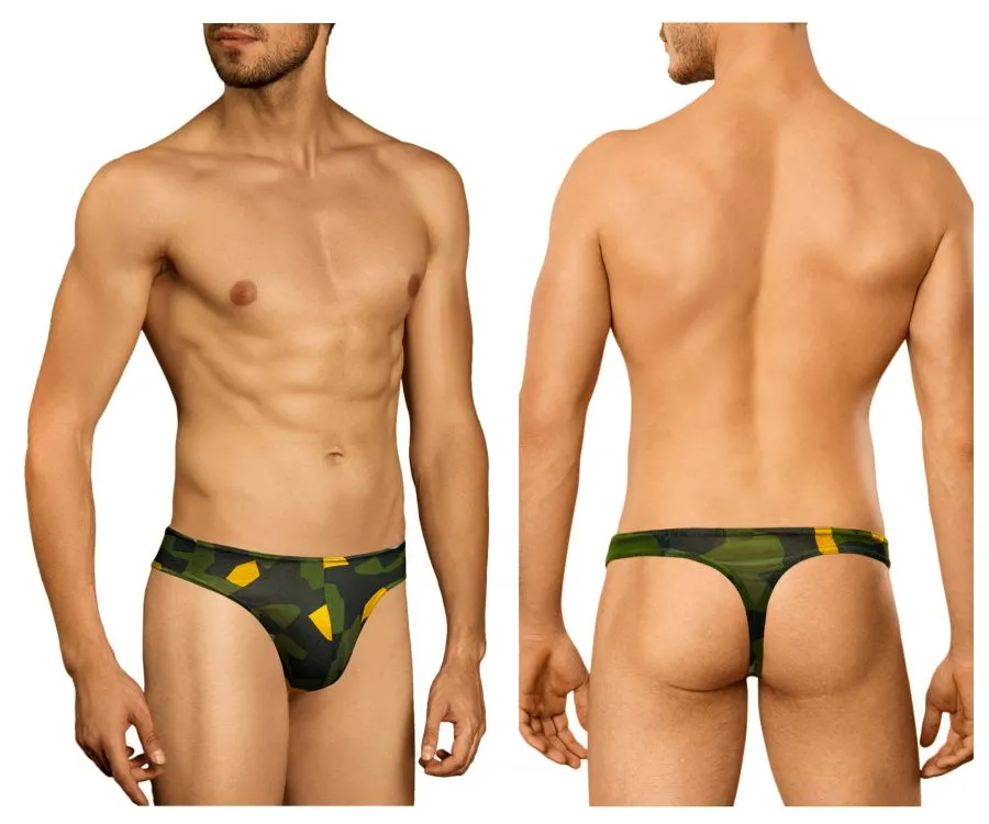 Bekleidung_Doreanse_Herrenunterwäsche Doreanse 1303-PRN Camosaic Tanga Farbe Grün