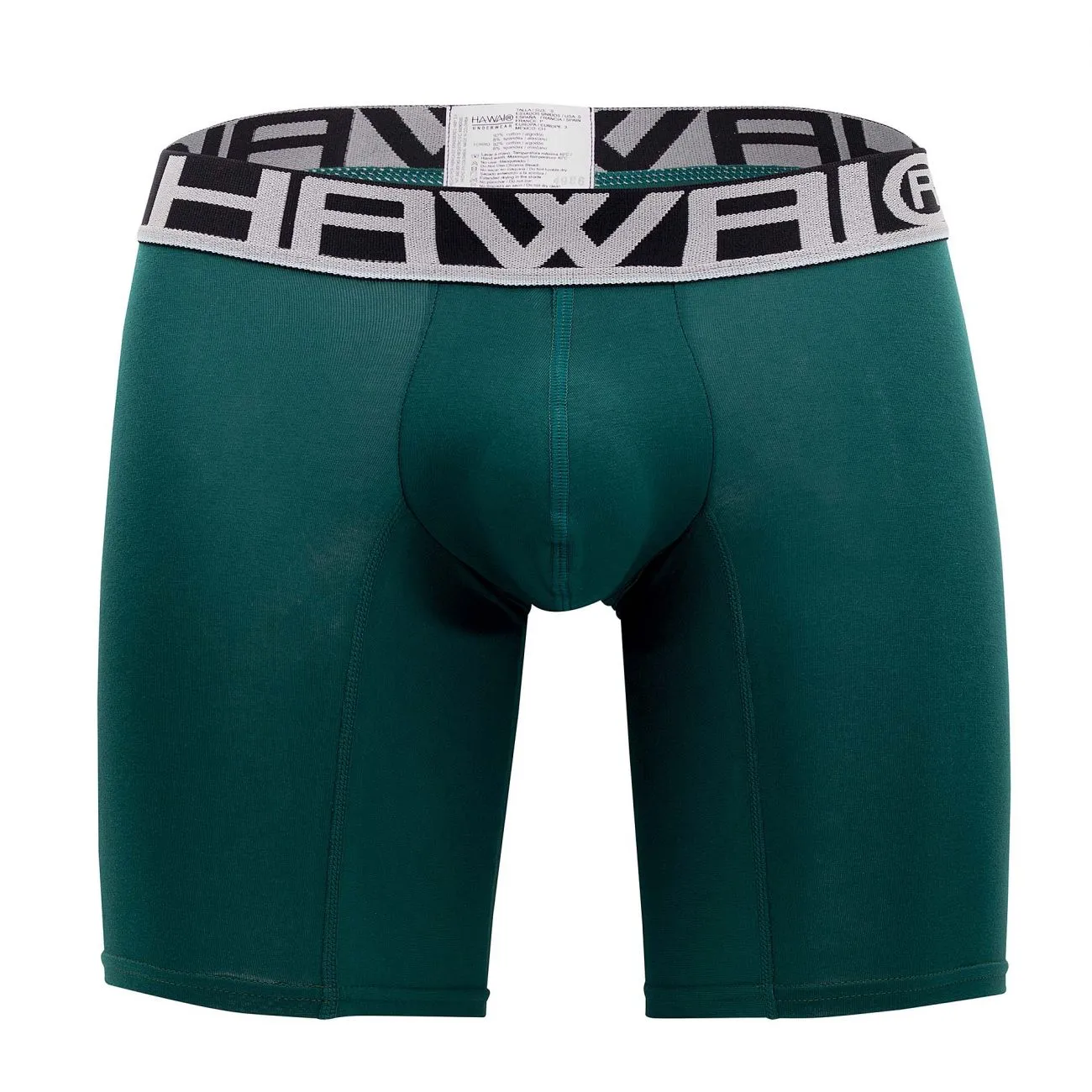 Bekleidung_Hawair_Herrenunterwäsche HAWAI 41903 Einfarbige Sport-Boxershorts Farbe Grün