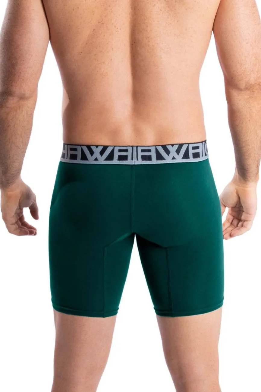 Bekleidung_Hawair_Herrenunterwäsche HAWAI 41903 Einfarbige Sport-Boxershorts Farbe Grün