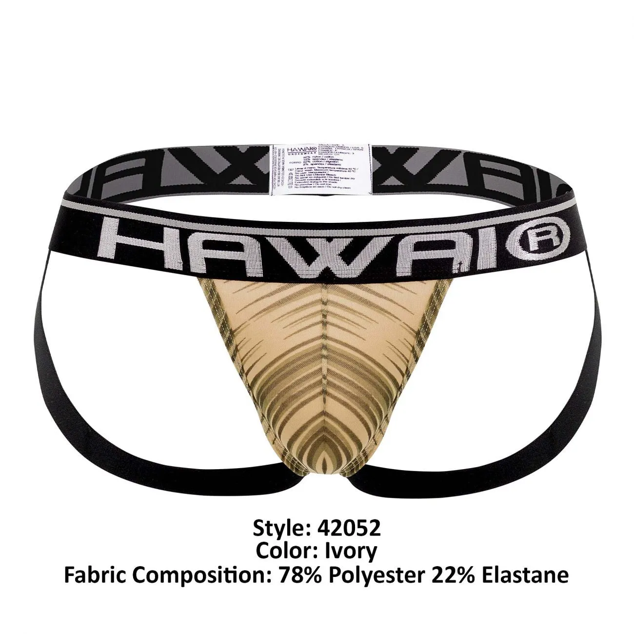 Bekleidung_Hawair_Herrenunterwäsche HAWAI 42052 Beige Sportlicher Suspensorium Farbe Elfenbein
