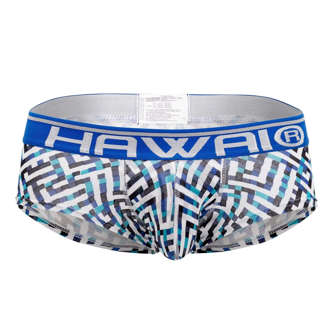 Herrenunterwäsche HAWAI 42135 Geometrische Mini-Boxershorts Farbe Königsblau