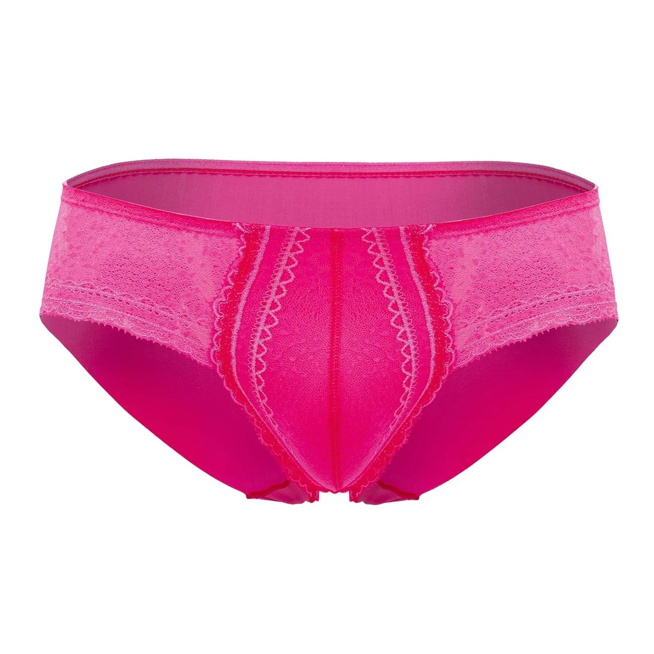 Bekleidung_Hawair_Herrenunterwäsche HAWAI 42156 Einfarbige Spitzen-Slipfarbe Fuchsia