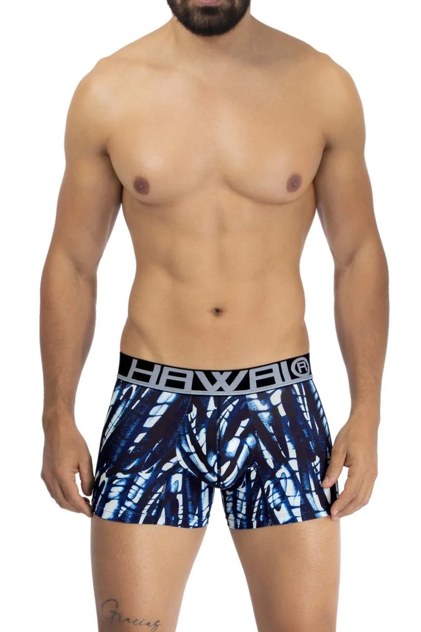 Bekleidung_Hawair_Herrenunterwäsche HAWAI 42172 Bedruckte Mikrofaser-Boxershorts Farbe Dunkelblau