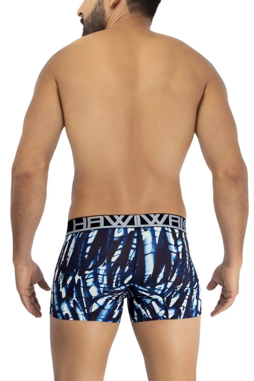 Bekleidung_Hawair_Herrenunterwäsche HAWAI 42172 Bedruckte Mikrofaser-Boxershorts Farbe Dunkelblau
