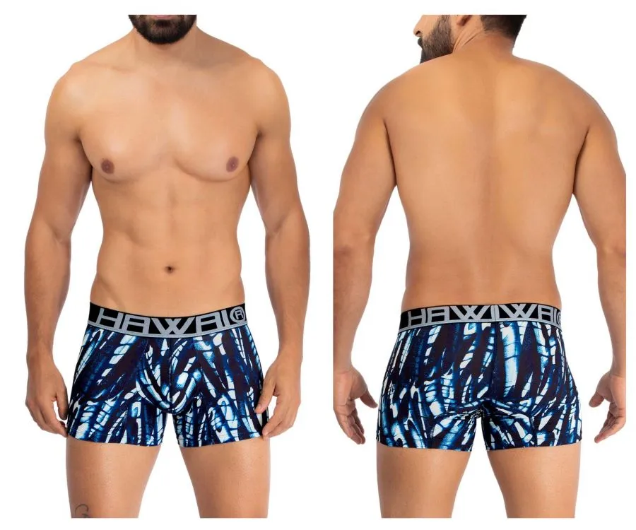 Bekleidung_Hawair_Herrenunterwäsche HAWAI 42172 Bedruckte Mikrofaser-Boxershorts Farbe Dunkelblau