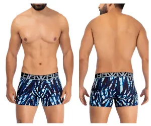 Clothing_Hawair_Mens Underwear HAWAI 42172 Printed Microfiber Trunks Color Dark Blue