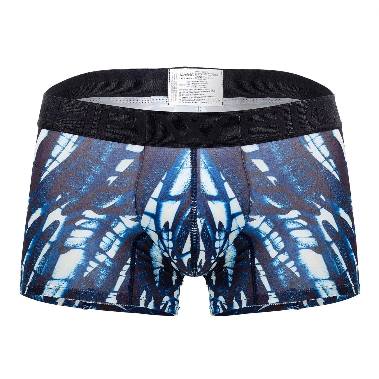 Bekleidung_Hawair_Herrenunterwäsche HAWAI 42172 Bedruckte Mikrofaser-Boxershorts Farbe Dunkelblau